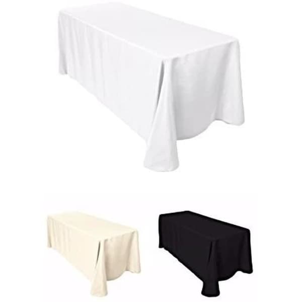 Rektangulär duk - Vit - 229x335cm - 80% Polyester - 20% Bomull - Kan tvättas i maskin