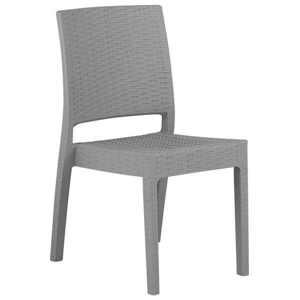 Set med 4 ljusgrå trädgårdsstolar FOSSANO