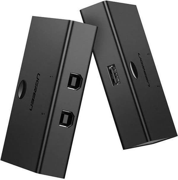 KVM-switch - Ugreen - USB 2.0 - 2 portar - Plug and Play - LED-indikator