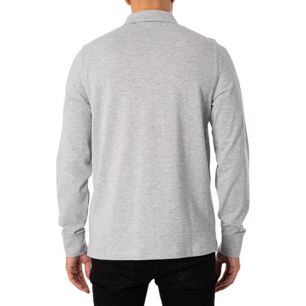 Polo Piqué Långärmad Regular Shield - GANT - Herr - Grå
