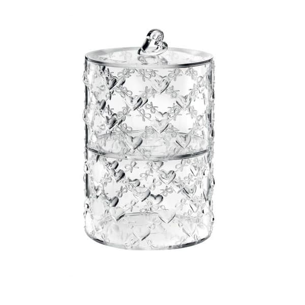 Bricka - serveringsfat Guzzini LOT 2 STAPELBARA KÄRLEK TRANSPARENT BEHÅLLARE