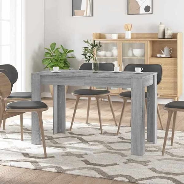 Matbord - VIDAXL - Sonoma Grå - 4 Platser - Skandinavisk Stil - Rektangulär