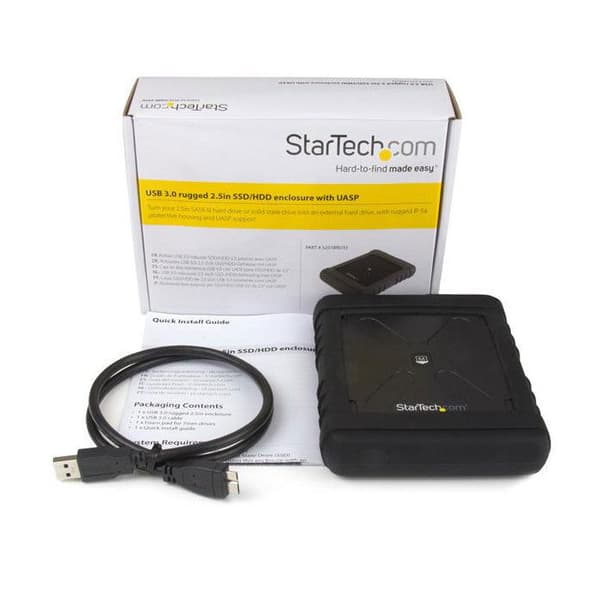STARTECH Stötsäker USB 3.0-hölje för 2,5" SATA 6Gb/s hårddisk