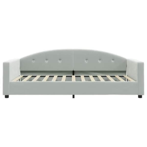 vidaXL Dagbädd Ljusgrå 100x200 cm Sammet 354143