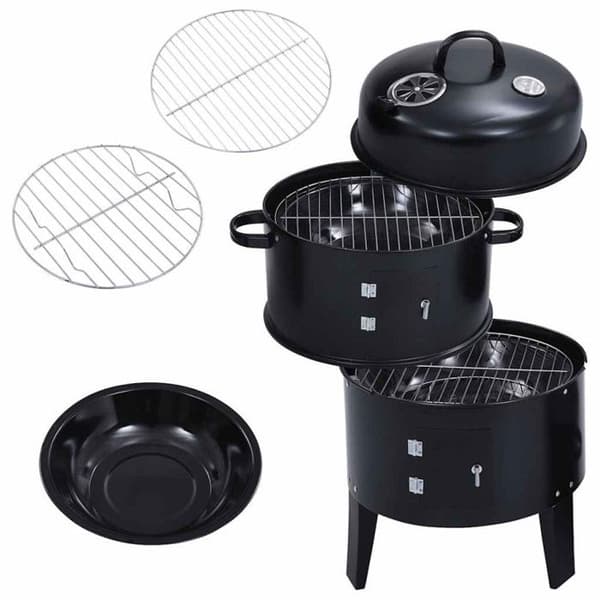 vidaXL 3 i 1 Kolgrill 40x80 cm
