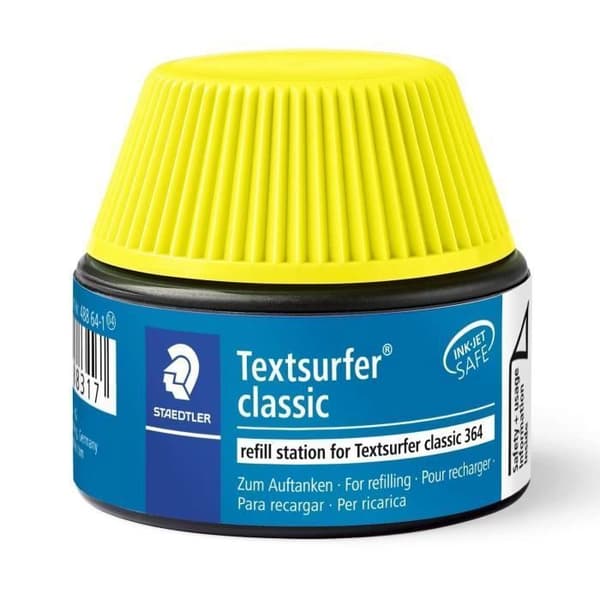 Textsurfer® classic 488 64 - 30 ml refillflaska för highlighter 364 gul