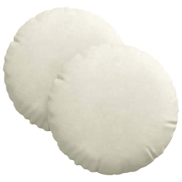 vidaXL Sittkuddar 2 st Kräm Ø30 x 13 cm Sammet 42014109