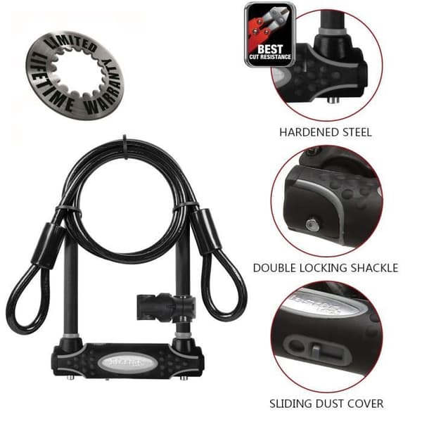 MASTER LOCK U-Lock med Kabel - Med nyckel