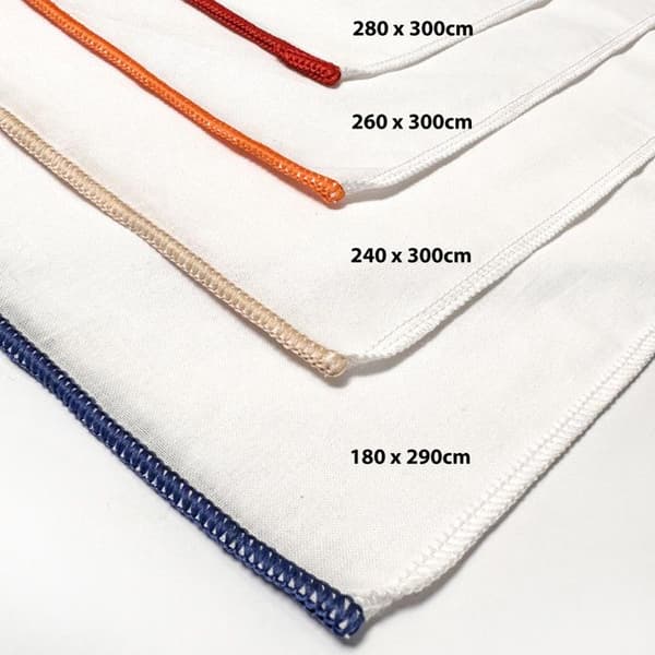 Platt lakan i polycotton 280x300 cm PERCALE linne, av Soleil d'ocre
