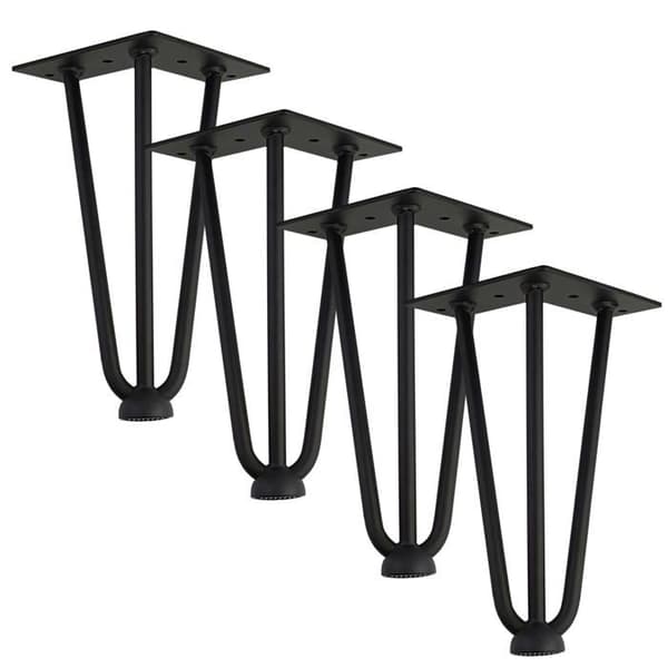 Möbelben - Qrity - Hårnål - Solid stål - Maximal belastning 200 kg - Svart