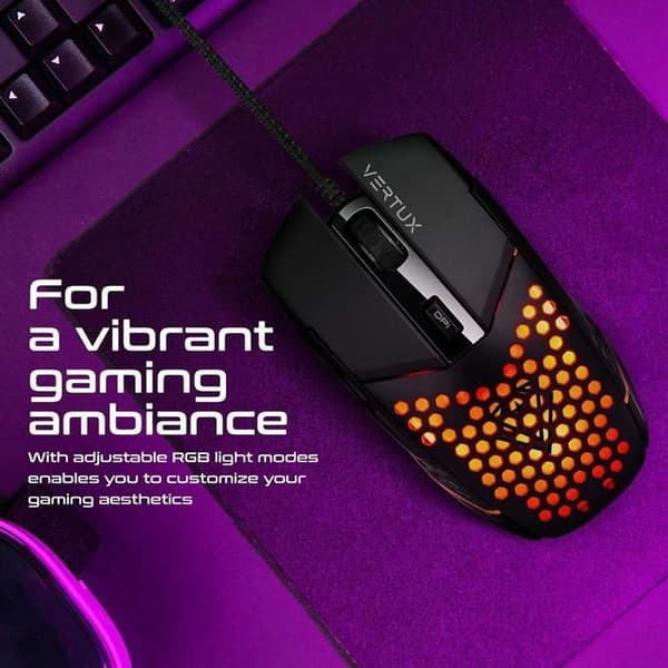 Souris Gaming Vertux Katana RVB 6 Knappar 6400DPI