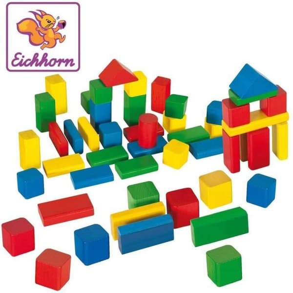SIMBA MATTONCINI COLORATI LEGNO 50 PZ