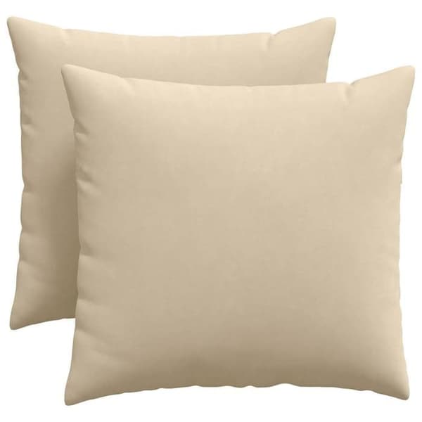vidaXL Soffkuddar 2 st Kräm 50 x 50 cm tyg 42013987