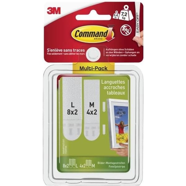 3M Tabs fästbräda sortiment - Vit - 18MM + 16GM