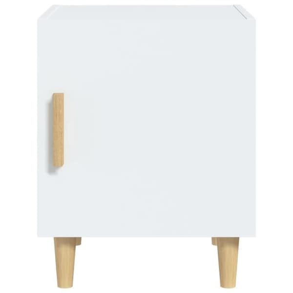 vidaXL Sängbord Vit Snickeri 812042