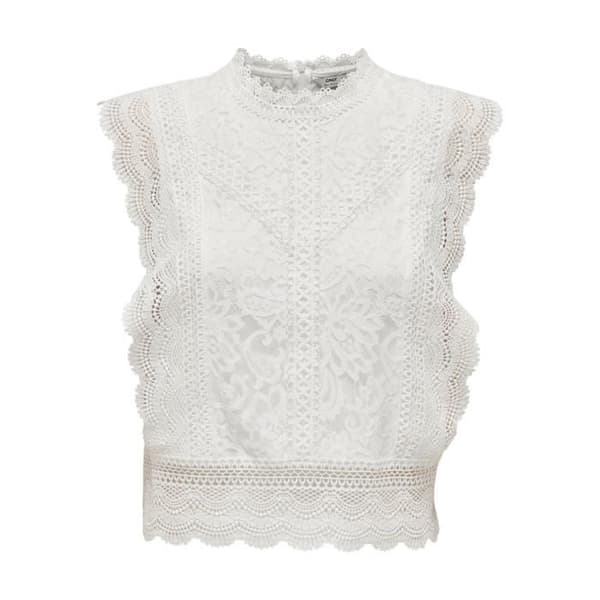 ONLY Dam T-shirt Vit Textil GR77621