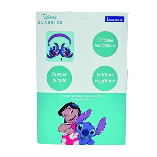 Fällbara stereohörlurar Stitch med volymbegränsning