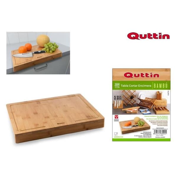 Skärbräda - Quttin - Bambu - 45 x 35 x 1,2 cm - Stötlist - Brun