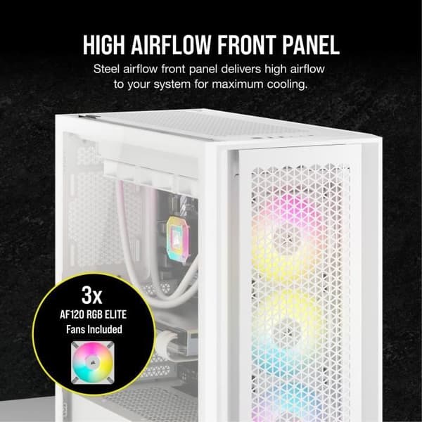 PC-chassi - CORSAIR - FRAME 5000D RS ARGB Airflow - Mid-tower - Vit - CC-9011310-WW