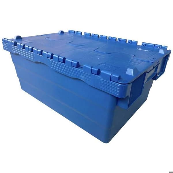 Shuttleförvaringsbehållare med blått plastlock - 44 liter