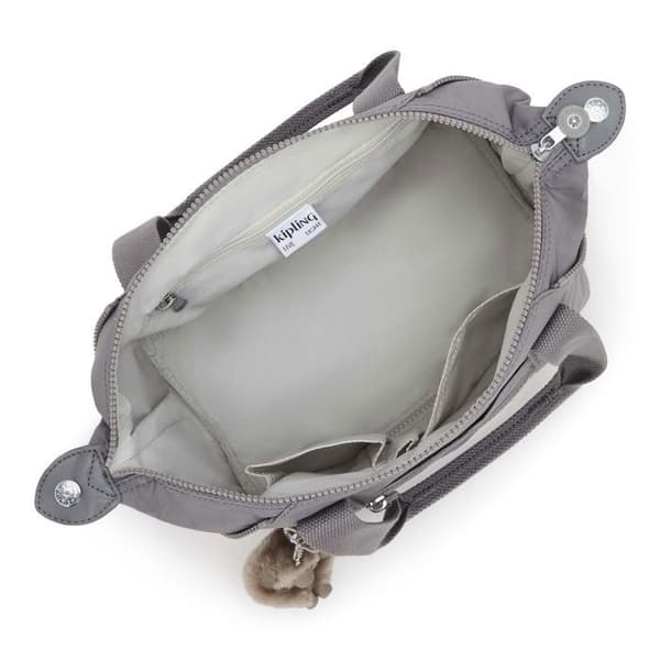 Kipling Basic Eyes Wide Open Art Mini Handbag — handväska grå Inviting Grey 35×22×18 cm
