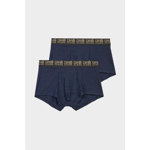 Boxershorts i stretchig bomull - Cavalli Class - Herr - Paket om 2 - Blå