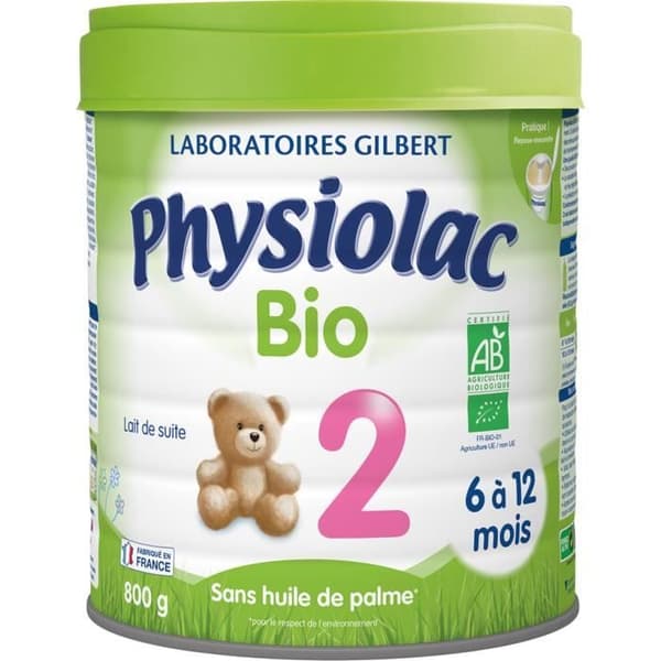 Physiolac Bio Mjölk 2:a Åldern 800g