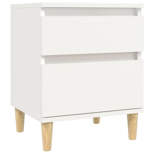 821827 vidaXL Sängbord 2 st Vit 40x35x50 cm