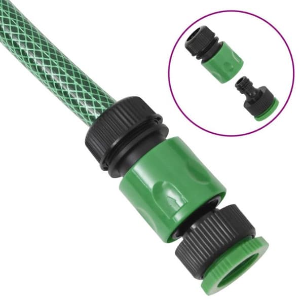 Vattenslang med gröna kopplingar 0,75 30 m PVC