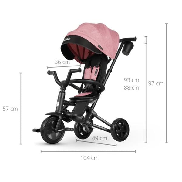 Trehjulig cykel Nova Niello Rose