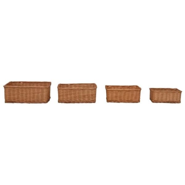 vidaXL Nesting Korg Set 4 st Willow Brown