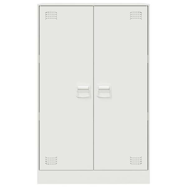 vidaXL Buffé vit 67x39x107 cm stål 841666