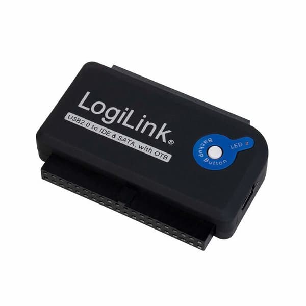 USB 2.0-kabel - LOGILINK - IDE/SATA - 1,2 m - One Touch Backup - Svart