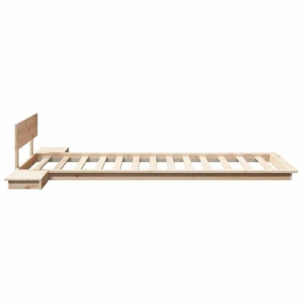 vidaXL Sängram Brun 75 x 190 cm trä 872425