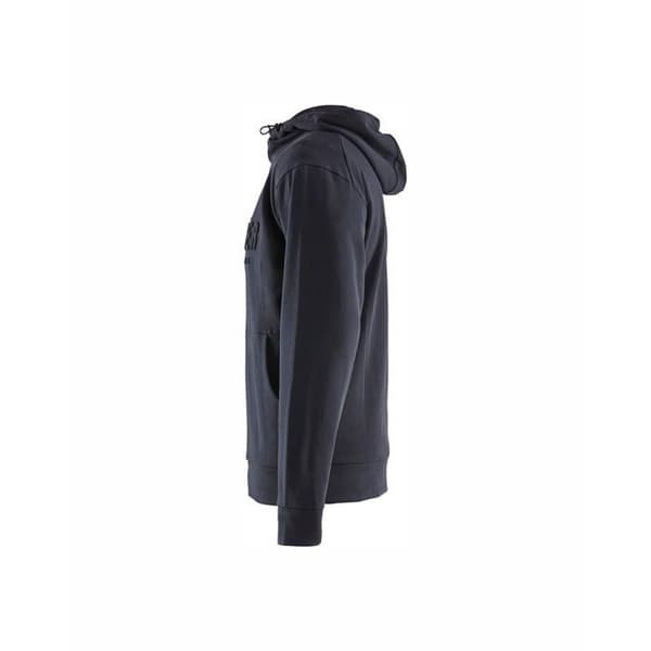 3D-tryckt hoodie marinblå - Blaklader
