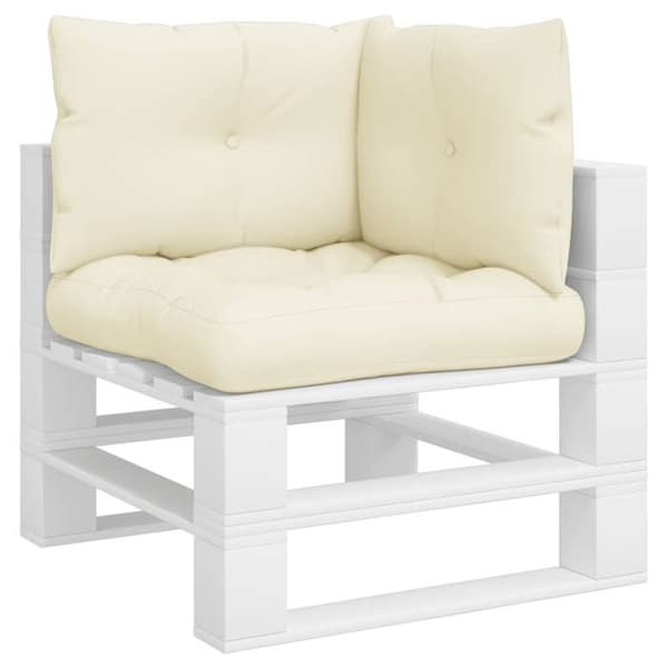vidaXL Paletskuddar set om 3 kräm tyg 360858