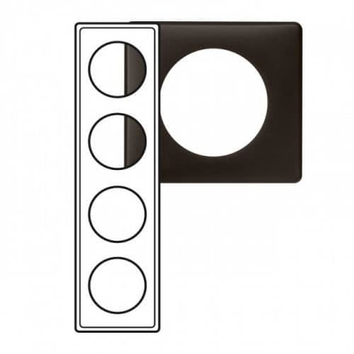 Skylt - Legrand - Céliane - 4 Platser - Basalt - Horisontell/Vertikal Montering