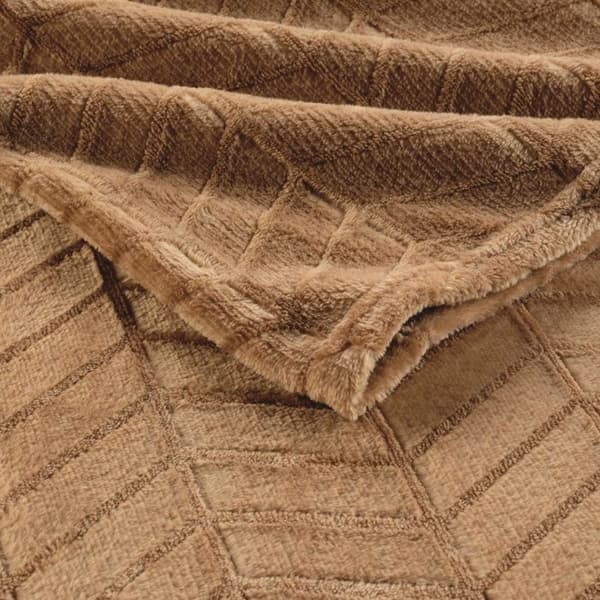 Rutig Flanell Enfärgad "Arya" 180x220cm Kamel