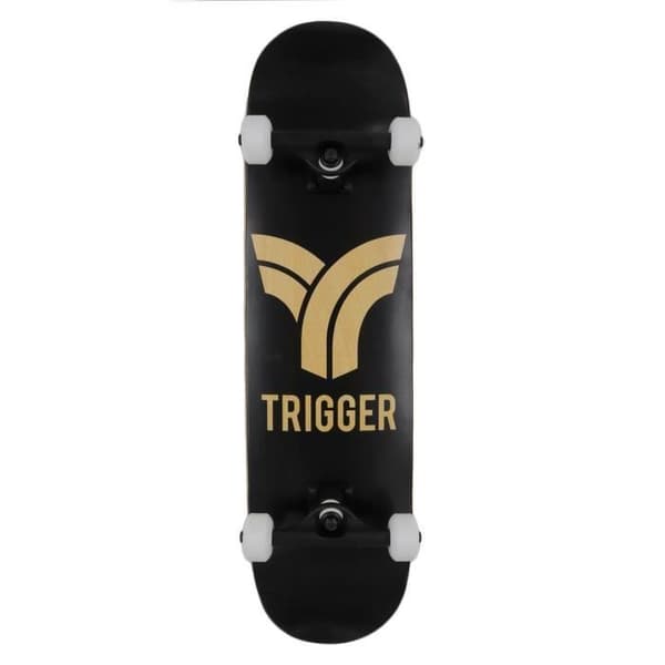 Skateboard Komplett - TRIGGER Logotyp 8.0 - Kanadensiskt lönnträ - Trucks Trigger Broad - Hjul Trigger Slim