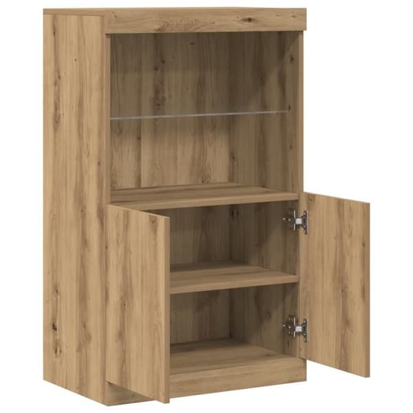Buffé med LED-lampor Ek Hantverk 60x37x100 cm