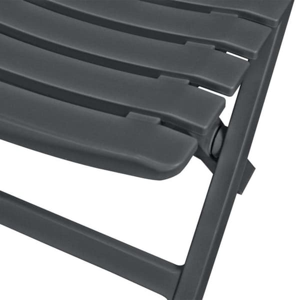 vidaXL Vikbar Bistro Möbel 3 st Plast Antracit