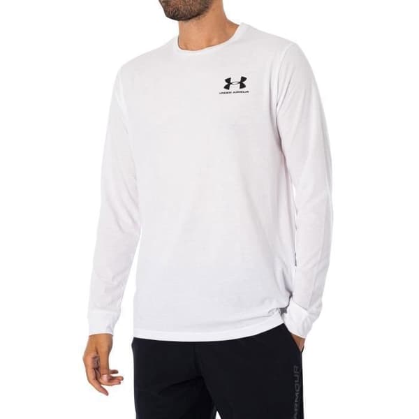 Långärmad T-shirt - Under Armour - Herr - 60% Bomull - Vit