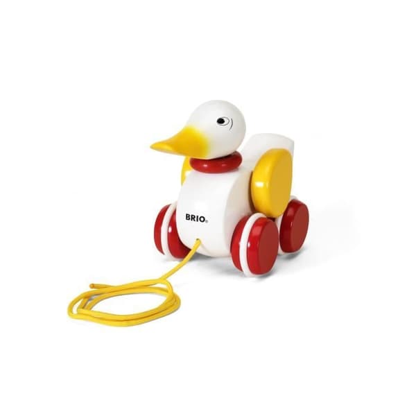 Träleksak - BRIO - Pull Duck - Blandat - Från 1 år