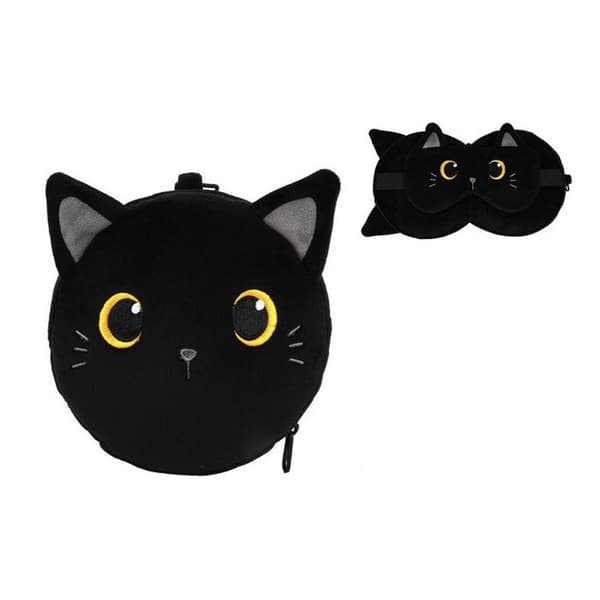 Resväska med kattmask