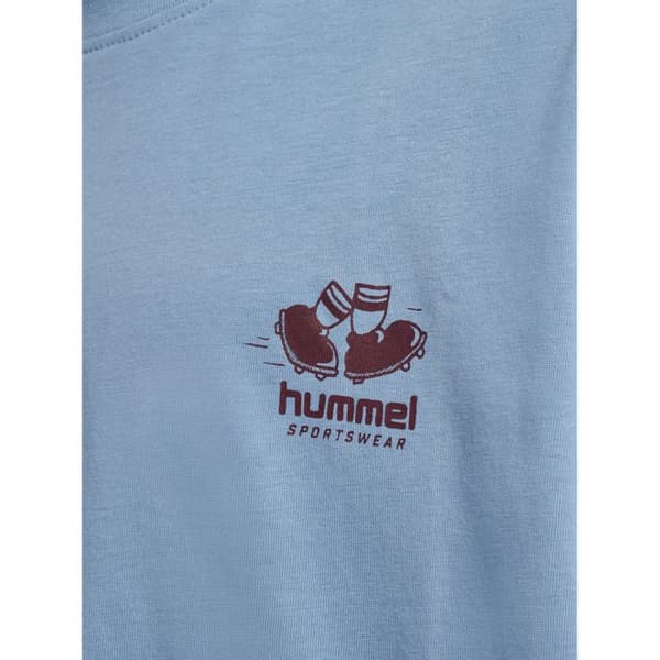 T-shirt barn Hummel Loose Graphic - blekt denim