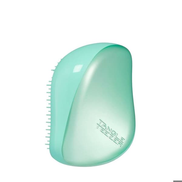 Kompakt borste - TANGLE TEEZER - Compact Styler - Teal Matte Chrome - Ergonomisk - Patenterade tänder