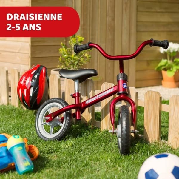 CHICCO Löpcykel Röd 10 tum 2/5 år