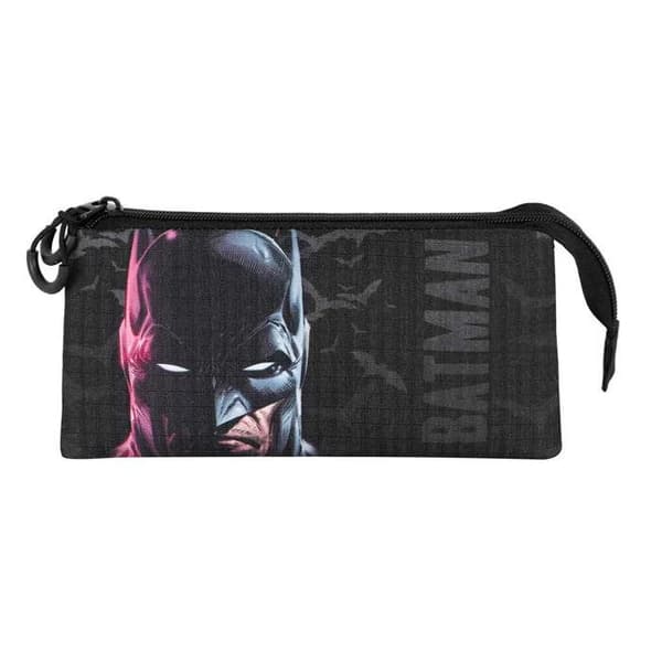 Trousse Triple - DC Comics Batman Ansikte - Svart - One Size