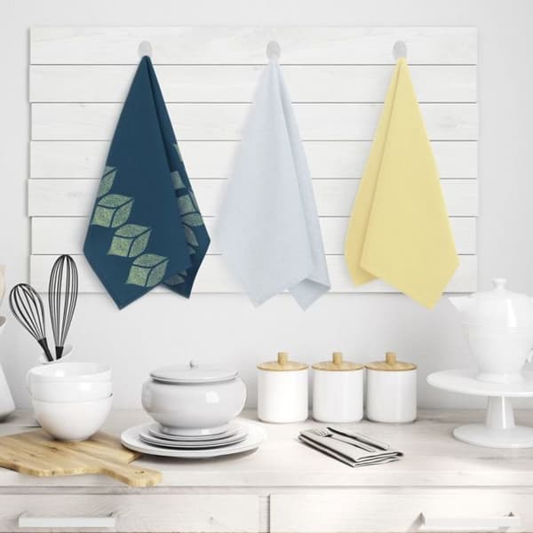 Köksduk - LETTY - Set om 3 - 50x70 cm - 100% absorberande bomull