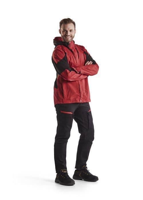 Blaklader + STRETCH Multipocket Servicebyxa - Svart / Röd - 50